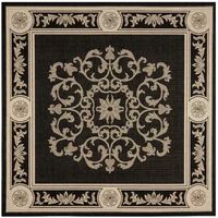 Courtyard Medallion Delight Indoor/Outdoor Square Rug