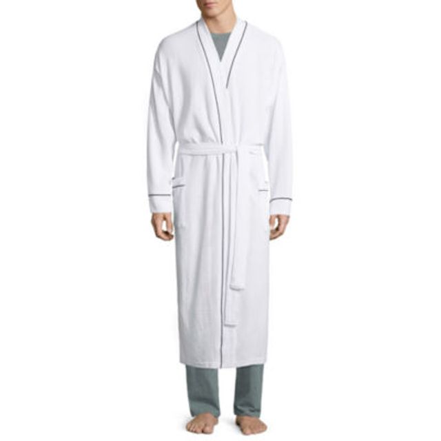 Stafford Waffle One Mens Big Long Sleeve Length Robe