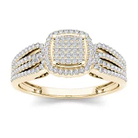 1/3 CT.T.W. Natural Diamond 10K Yellow Gold Engagement Ring