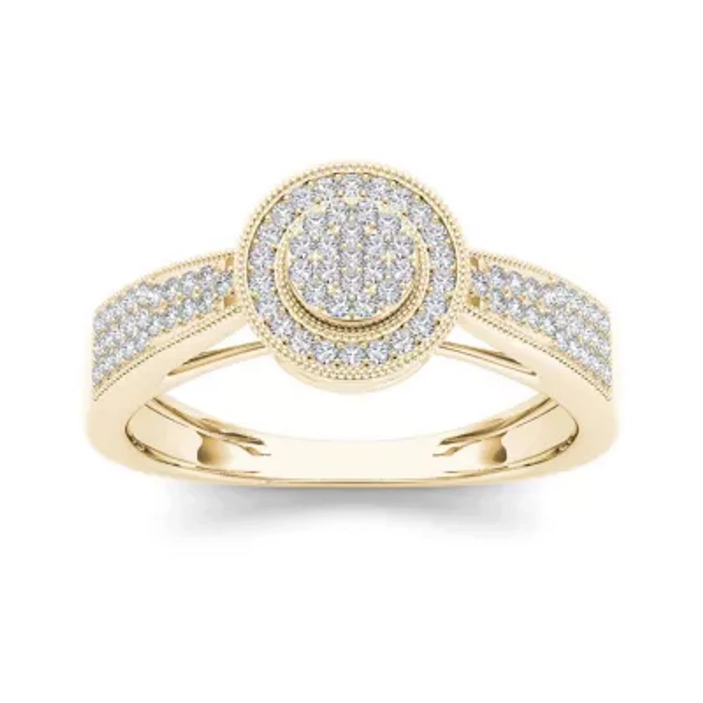 1/4 CT.T.W. Natural Diamond 10K Yellow Gold Engagement Ring