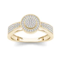 1/4 CT.T.W. Natural Diamond 10K Yellow Gold Engagement Ring