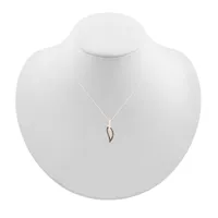 Womens 1/10 CT. T.W. Natural Champagne Diamond 10K Rose Gold Pendant Necklace