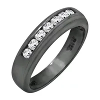 6.5MM 5/8 CT. T.W. Genuine Cubic Zirconia Sterling Silver Band