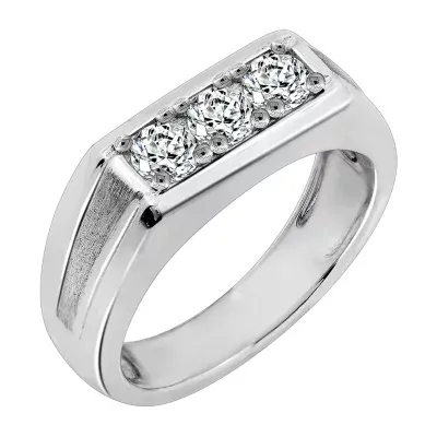 7MM / CT. T.W. Genuine Cubic Zirconia Sterling Silver Wedding Band