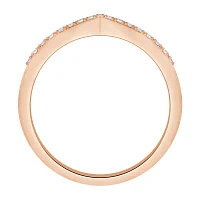 1/ CT. T.W. Genuine White Diamond 10K Rose Gold Wedding Band