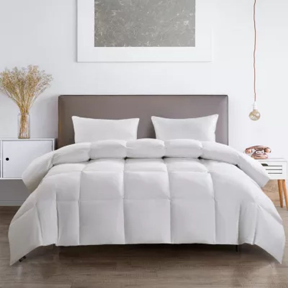 Serta 233 Thread Count Light Warmth White Goose Feather And Down Fiber Comforter