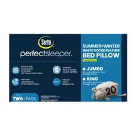 Serta 233TC White Goose Feather 2-Pack Pillow