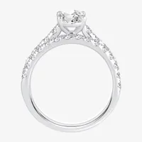 Signature By Modern Bride (H-I / Si1-Si2) Womens 2 CT. T.W. Lab Grown White Diamond 14K Gold Oval Bridal Set