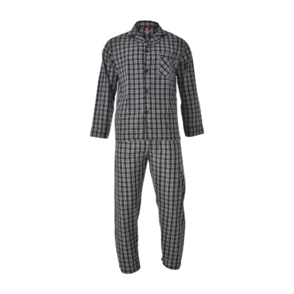 Hanes Mens Big Long Sleeve 2-pc. Pant Pajama Set