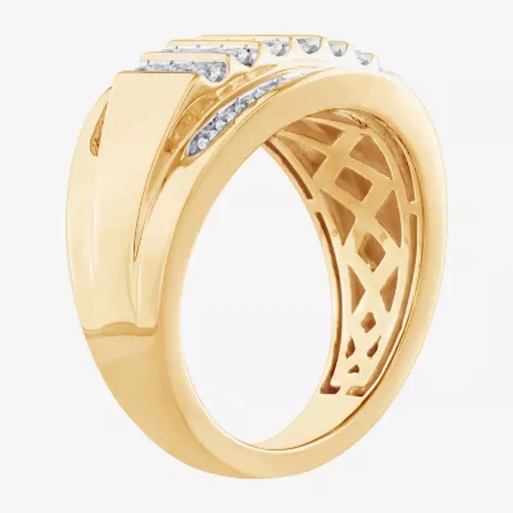 Mens 1 CT. T.W. Diamond 10K Gold Fashion Ring