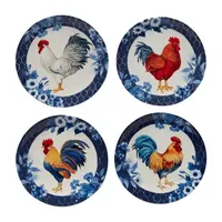 Certified International Indigo Rooster 16-pc. Earthenware Dinnerware Set