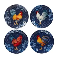 Certified International Indigo Rooster 16-pc. Earthenware Dinnerware Set