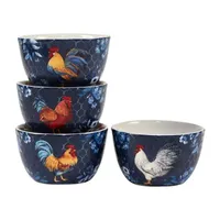 Certified International Indigo Rooster 16-pc. Earthenware Dinnerware Set