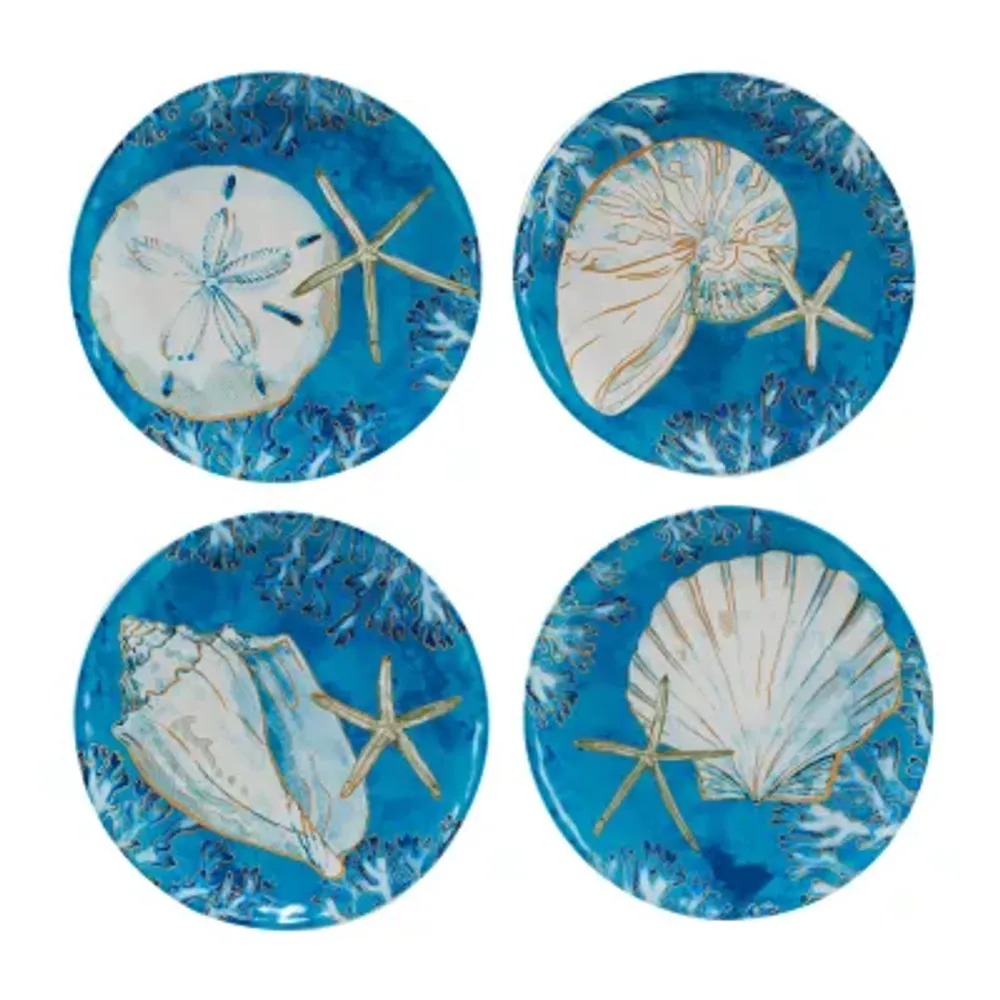 Certified International Playa Shells 4-pc. Earthenware Dinner Plate