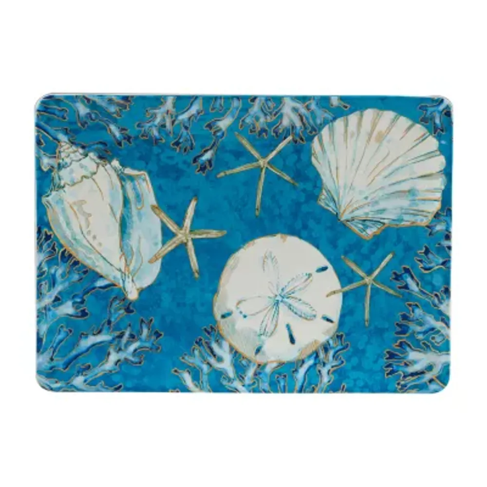 Certified International Playa Shells Earthenware Serving Platter