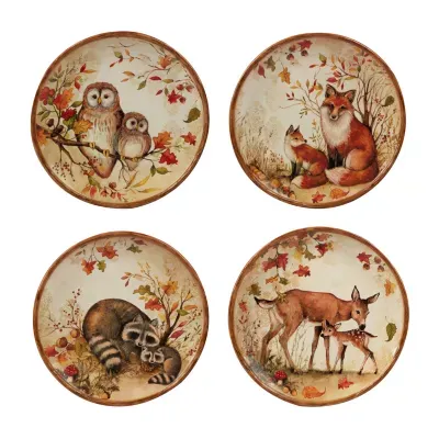 Certified International Pine Forest 4-pc. Earthenware Dinner Plate