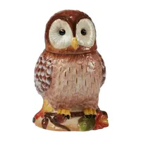 Certified International Pine Forest 3-D Owl Cookie Jar 10"