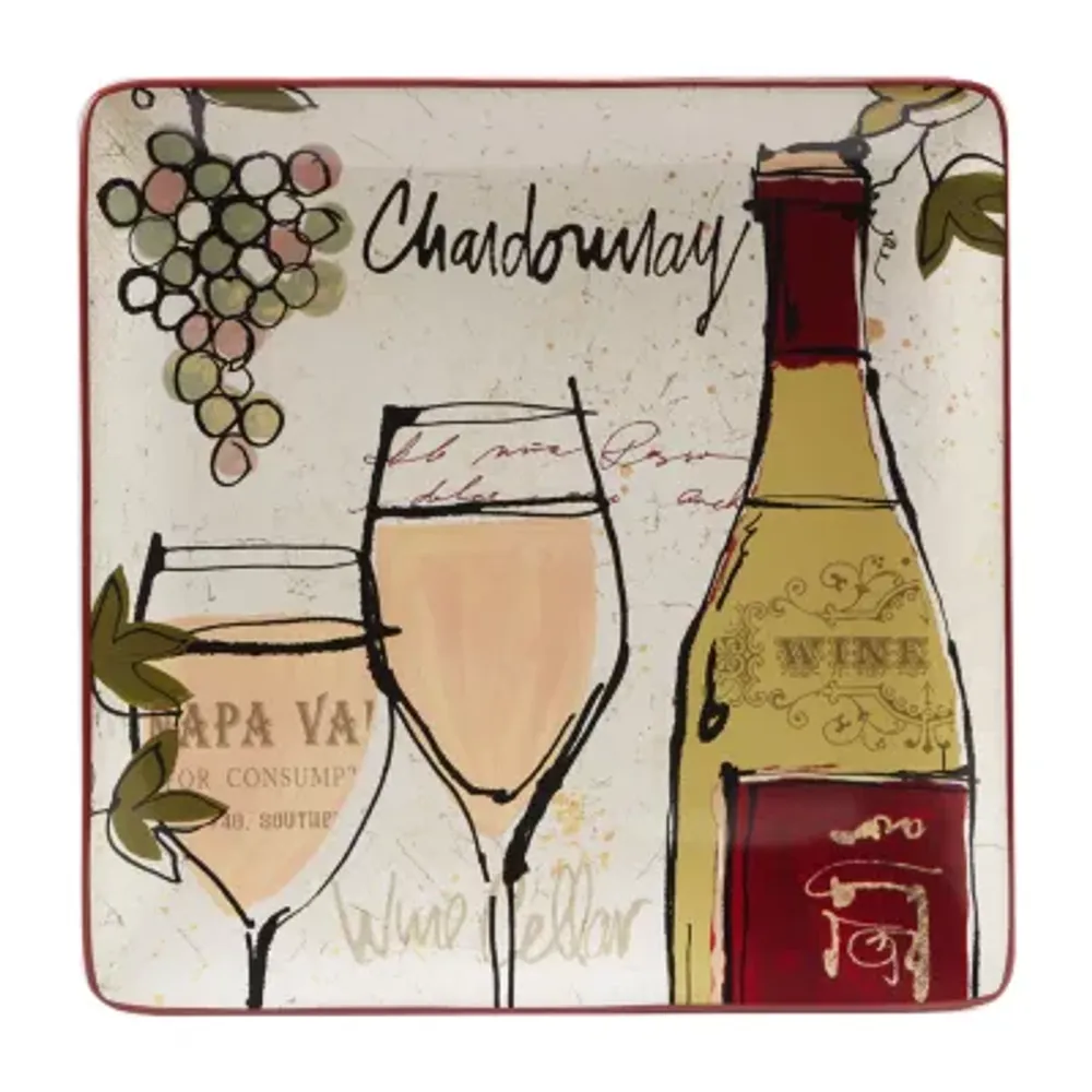 Certified International Wine Country Earthenware Serving Platter