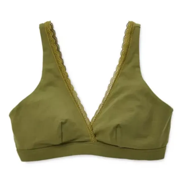 Arizona Body Organic Cotton V Neck Bralette - JCPenney