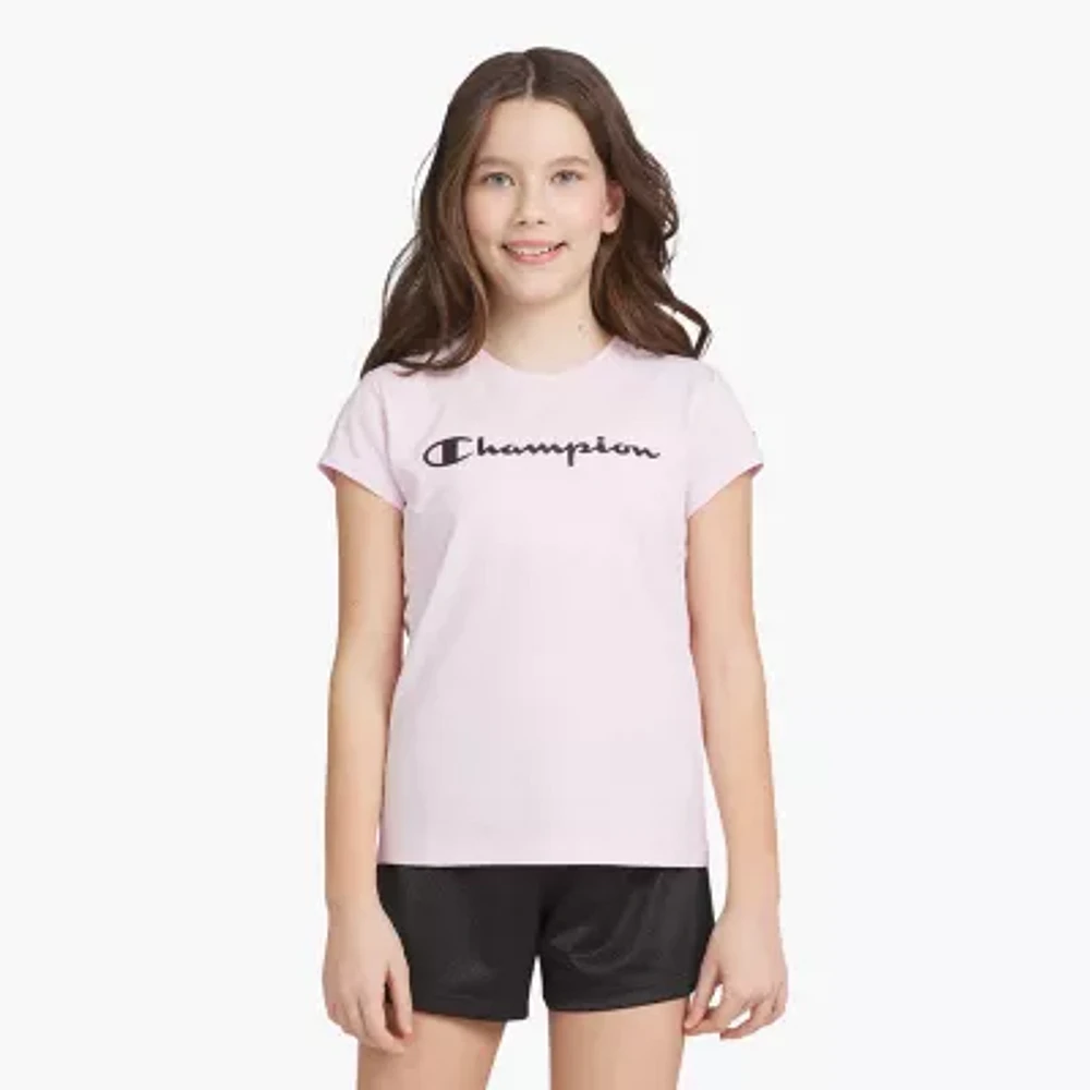 Champion Big Girls Crew Neck Short Sleeve Graphic T-Shirt