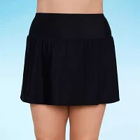 Liz Claiborne Womens Comfort Waistband Swim Skirt