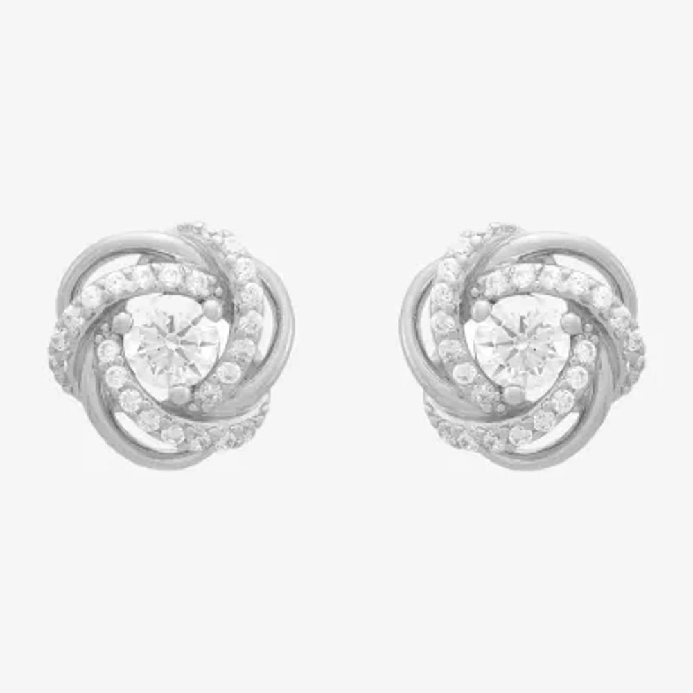 Diamonart White Cubic Zirconia Sterling Silver Knot 2-pc. Jewelry Set
