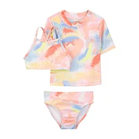 Carter's Baby Girls Abstract Rash Guard Set