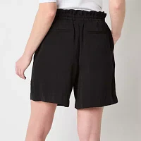 Liz Claiborne Womens Mid Rise Pleated Short