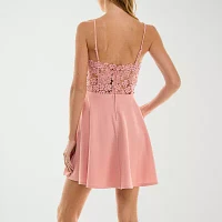 City Triangle Womens Fit + Flare Dress Juniors