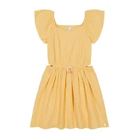 Roxy Big Girls Belted Short Sleeve Flutter A-Line Dress