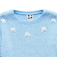 Self Esteem Big Girls Crew Neck Long Sleeve Pullover Sweater