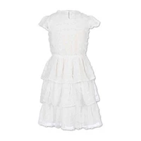 Speechless Big Girls Short Sleeve Ruffled A-Line Dress