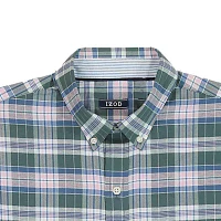 IZOD Oxford Big and Tall Mens Classic Fit Long Sleeve Plaid Button-Down Shirt