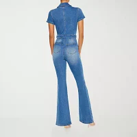 Forever 21 Denim Womens Short Sleeve Jumpsuit-Juniors