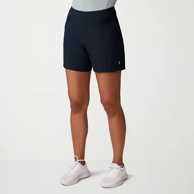 Free Country Womens Mid Rise Moisture Wicking Hybrid Short