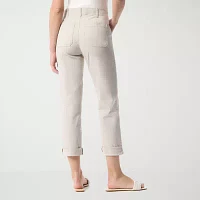 Gloria Vanderbilt Womens High Rise Straight Fit Ankle Pant