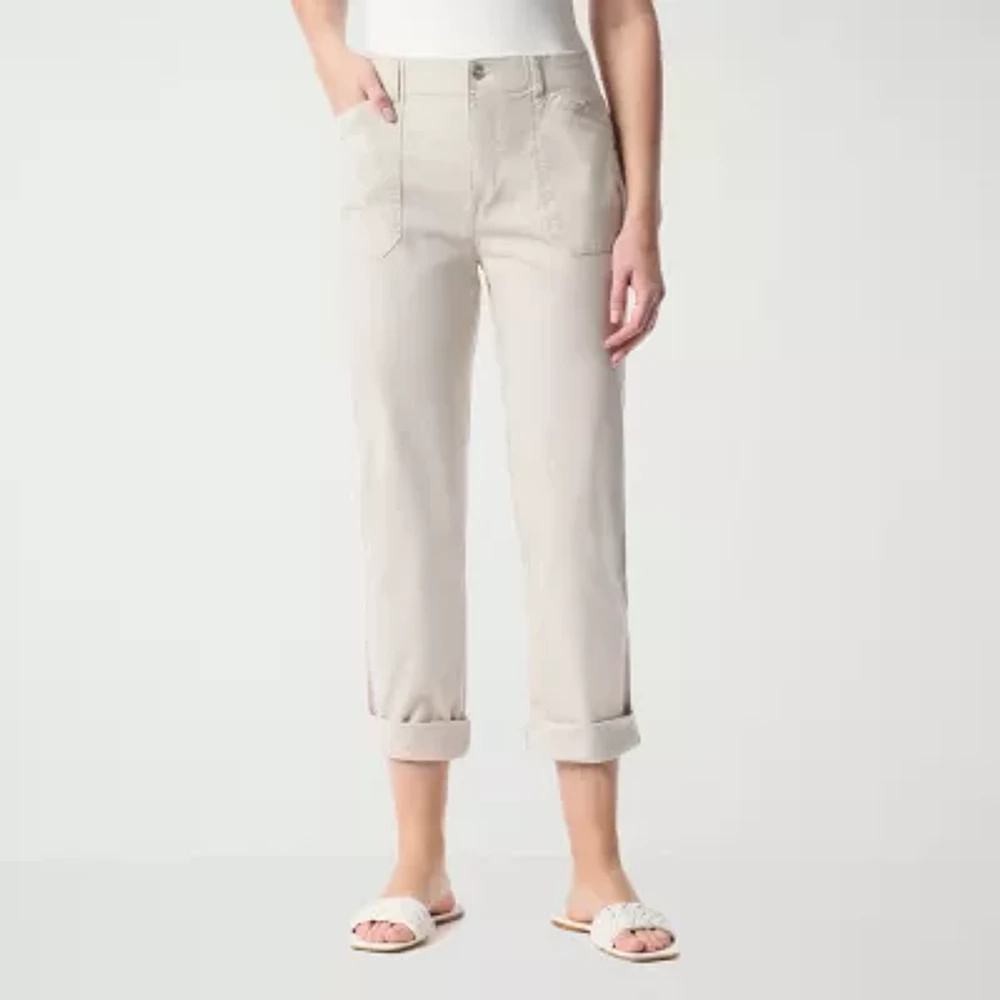 Gloria Vanderbilt Womens High Rise Straight Fit Ankle Pant