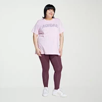 adidas Floral Linear Logo Graphic Tee (Plus Size)