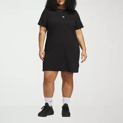 adidas Big Logo Tee Dress (Plus Size)