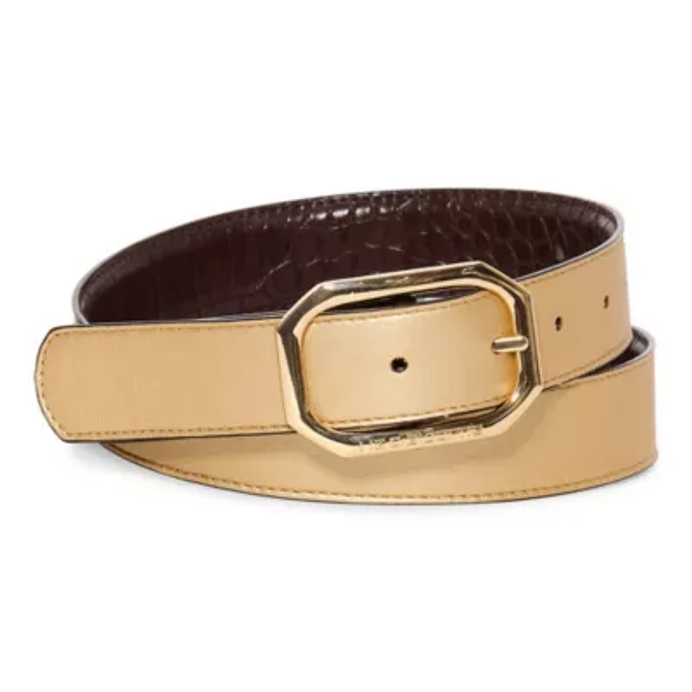 Liz Claiborne 29mm Geo Flip Reversible Womens Belt