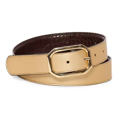 Liz Claiborne 29mm Geo Flip Reversible Womens Belt