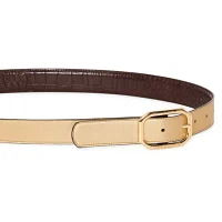 Liz Claiborne 29mm Geo Flip Reversible Womens Belt