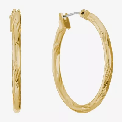 Liz Claiborne® Textured Hoop Earrings