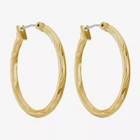 Liz Claiborne® Textured Hoop Earrings