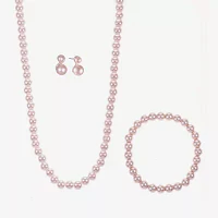 Monet Jewelry Collar Necklace, Stretch Bracelet And Stud Earring 3-pc. Simulated Pearl Set