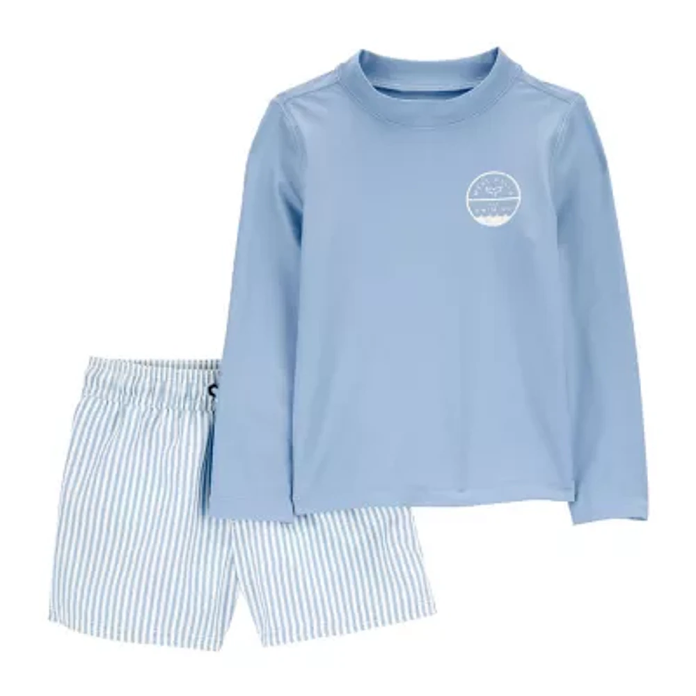 Carter's Baby Boys Striped Rash Guard Set