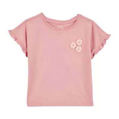 Carter's Toddler Girls Round Neck Short Sleeve T-Shirt