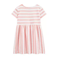 Carter's Toddler Girls Short Sleeve Fitted A-Line Dress