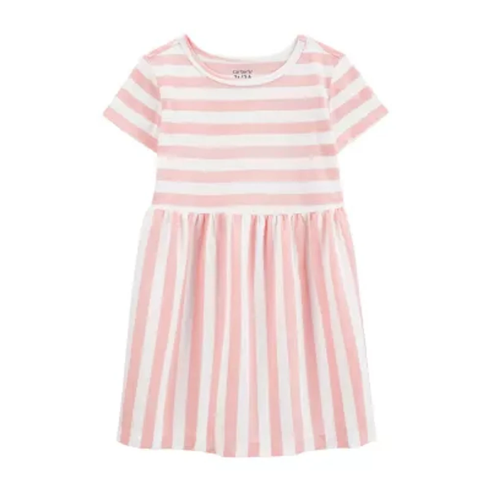 Carter's Toddler Girls Short Sleeve Fitted A-Line Dress