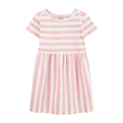 Carter's Toddler Girls Short Sleeve Fitted A-Line Dress